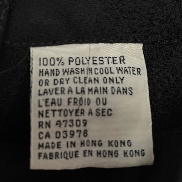 Vintage black ruffle collar shear blouse XL - Picture 12 of 12